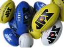 Blue, White & Yellow PU Material Aussie Rules Football